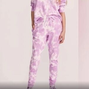 NWT LoveShackFancy Yolanda Tie Dye Sweat pant Purple Iris Size XS/S